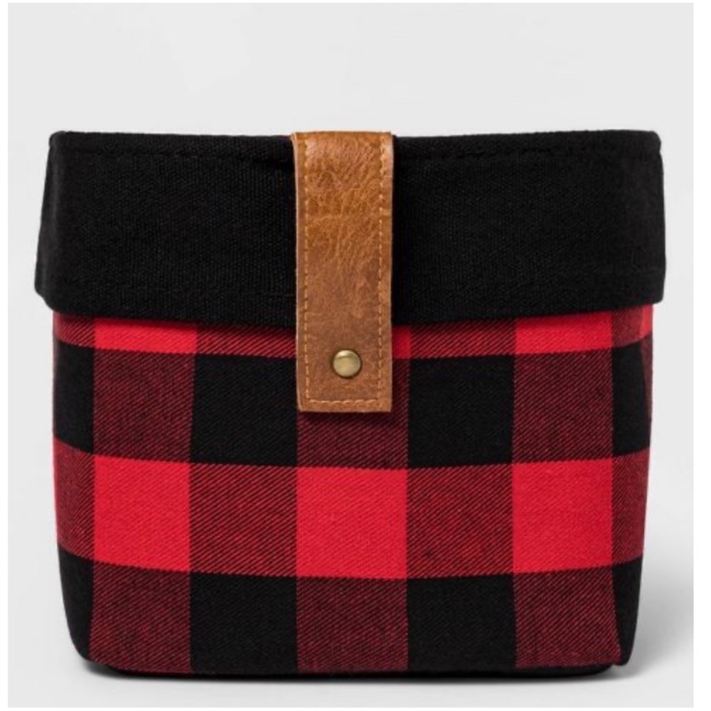 Checkered Storage Basket Threshold Red/Black set 2